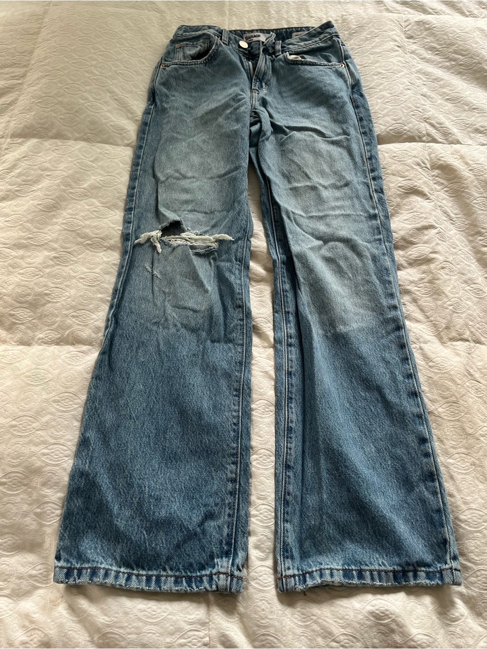 Garage 90s straight size 00/23 distressed jeans